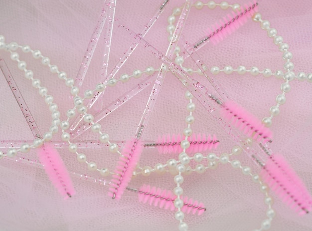 Zbliżenie ręcznie haftowanego wzoru